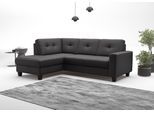 Ecksofa OTTO HOME "Varese", schwarz, B:226cm H:91cm T:170cm, Sofas, Ecksofa, wahlweise mit Schlaffunktion und Bettkasten