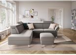 Ecksofa SIT & MORE "Vincenzo L-Form", grau (steelgrau), B:245cm H:84cm T:193cm, Sofas, Ecksofa, inklusive Kopfteilverstellung, optional Schlaffunktion & Bettkasten