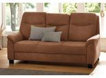 3-Sitzer OTTO HOME "Boccaccio", braun (cognac), B:193cm H:104cm T:96cm, Struktur weich (90% Polyester / 10% Polyamid);Luxus-Microfaser (100% Polyester);Luxus-Microfaser Vintageoptik(100% Polyester), Sofas, 3-Sitzer, mit Federkern, incl. Kopfteilverstellung