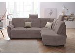 Ecksofa SIT & MORE "Sonoma L-Form", grau (taupe), B:246cm H:91cm T:176cm, Kunstleder SOFTLUX;Luxus-Microfaser ALTARA NUBUCK (100% Polyester);Luxus-Microfaser (90% Polyester, 10% Polyamid), Sofas, Ecksofa, wahlweise mit Schlaffunktion und Bettkasten