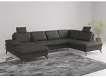 Wohnlandschaft SIT & MORE "Morris Jubi", grau (anthrazit), B:335cm H:82cm T:212cm, Sofas, Wohnlandschaft, wahlweise mit Armteilverstellung, Schlaffunktion & Bettkasten