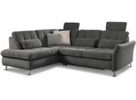 Ecksofa DIE PLANBAR "MP-IN20016 L-Form mit Kaltschaum-Polsterung", grau (anthrazit), B:242cm H:87cm T:116cm, 100% Polyester, Sofas, Ecksofa, optional Kopfstützen & Schlaffunktion, mit Kaltschaum-Polsterung