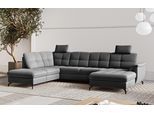 Wohnlandschaft SIT & MORE "Zora", grau (dunkelgrau), B:319cm H:92cm T:212cm, 95% Polyester 5% Polyamid, Sofas, Wohnlandschaft, wahlweise mit Schlaffunktion und Bettkasten