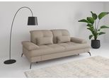 3-Sitzer SIT & MORE "Amica, inkl. Sitztiefenverstellung und Armteilverstellung", grau (taupe), B:212cm H:90cm T:122cm, 95% Polyester, 5% Polyamid, Sofas, 3-Sitzer, wahlweise mit Kopfteilverstellung und Schlaffunktion
