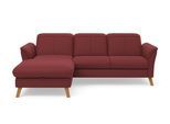 Ecksofa SIT & MORE "Romero L-Form", rot (bordeaux), B:245cm H:91cm T:178cm, 100% Polyester, Sofas, Ecksofa, wahlweise mit oder ohne Relax-Funktion, Schlaffunktion, Bettkasten