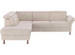 Ecksofa OTTO HOME "Calypso L-Form", beige (linen), B:259cm H:85cm T:227cm, 100% Polyester, Sofas, Ecksofa, mit Relaxfunktion motorisch im Sofa 2,5- Sitzer