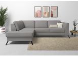 Ecksofa SIT & MORE "Olsen L-Form", grau, B:248cm H:88cm T:201cm, 100% Polyester, Sofas, Ecksofa, inklusive Sitztiefenverstellung, optional Schlaffunktion, 15cm hoch