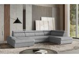 Wohnlandschaft SIT & MORE "U-Form", grau, B:345cm H:79cm T:213cm, 100% Polyester, Sofas, Wohnlandschaft, mit verstellbaren Kopfteilen, wahlweise mit Schlaffunktion