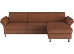 Ecksofa OTTO HOME "Calypso L-Form", braun (haselnuss), B:260cm H:85cm T:172cm, 100% Polyester, Sofas, Ecksofa, mit motorischen Funktionen im Sofa und Recamiere