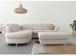 Ecksofa SIT & MORE "Apulia L-Form", beige (creme), B:250cm H:78cm T:212cm, Webstoff (100% Polyester);Struktur weich (90% Polyester, 10% Polyamid);Luxus-Micofaser Euphoria (100% Polyester);Samtoptik (100% Polyester), Sofas, Ecksofa, wahlweise Schlaffunktion, Bettkasten und Kopf- und Armteilverstellung
