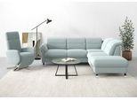 Ecksofa SIT & MORE "Grenoble L-Form mit Federkern", blau (aqua), B:247cm H:85cm T:222cm, Sofas, Ecksofa, wahlweise mit Schlaffunktion, Bettkasten, Arm- und Kopfteilverstellung