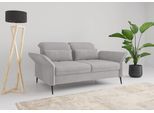 3-Sitzer SIT & MORE "Emely, inkl. Sitztiefenverstellung", silber, B:199cm H:92cm T:123cm, 90% Polyester, 10% Polyamid, Sofas, 3-Sitzer, wahlweise mit Schlaffunktion, Kopf- & Armteilverstellung