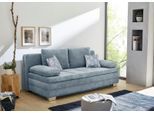 Schlafsofa JOCKENHÖFER GRUPPE "Lincoln, B: 203 cm, Liegefl. 160x203 cm, Dauerschläfer", blau (aqua), B:203cm H:85cm T:106cm, Sofas, Schlafsofa, mit Schlaffunktion, Bettkasten, Kaltschaumtopper & 2 Zierkissen, Topseller