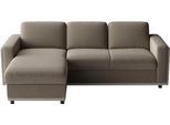 Ecksofa SIT & MORE "Cordoba", schoko, B:236cm H:85cm T:161cm, 100% Polyester, Sofas, Ecksofa, wahlweise mit Schlaffunktion und Bettkasten oder Stauraum