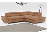 Ecksofa COTTA "Gemini L-Form, B: 312 cm", braun (cognac), B:312cm T:234cm, Sofas, Ecksofa, mit Kopfteilverstellung, optional Schlaffunktion