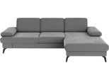 Ecksofa SIT & MORE "Morris L-Form, inkl. Sitztiefenverstellung", grau, B:275cm H:82cm T:171cm, 95% Polyester 5% Polyamid, Sofas, Ecksofa, wahlweise mit Armteilverstellung, Schlaffunktion & Bettkasten