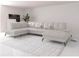 Wohnlandschaft SIT & MORE "Amica, U-Form, inkl. Sitztiefenverstellung und Armteilverstellung", weiß (reinweiß), B:357cm H:90cm T:231cm, Sofas, Wohnlandschaft, wahlweise mit Kopfteilverstellung, Schlaffunktion und Bettkasten