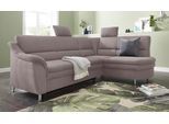 Ecksofa SIT & MORE "Cardoso L-Form", grau (steel), B:250cm H:90cm T:175cm, Luxus-Microfaser (90% Polyester, 10% Polyamid);Flachgewebe (100% Polyester);Struktur (100% Polyester), Sofas, Ecksofa, mit Federkern, wahlweise mit Schlaffunktion und Schubkasten