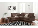 Ecksofa SIT & MORE "Darwin L-Form", braun (cognac), B:249cm T:221cm, Sofas, Ecksofa, inklusive Federkern, wahlweise mit Kopfteilverstellung, Schlaffunktion