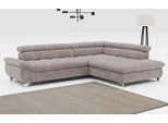 Ecksofa COTTA "Gemini L-Form, B: 312 cm", grau (taupe), B:312cm T:234cm, Sofas, Ecksofa, mit Kopfteilverstellung, optional Schlaffunktion