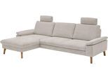 Ecksofa DIE PLANBAR "PP-LA24075 L-Form, Breite 286 cm", cyber ecru, B:286cm T:178cm, 100% recyceltes Polyester, Sofas, Ecksofa, opt. mit Kopfstützen, Schlaffunktion, mot. Ottomane, Sitztiefenverst.