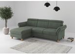 Ecksofa OTTO HOME "Glendale, L-Form", jungle, B:253cm H:84cm T:166cm, 90% Polyester, 10% Polyamid, Sofas, Ecksofa, inkl. Kopfteilverstellung, wahlweise mit Vorziehsitz und Bettkasten