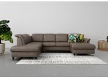 Wohnlandschaft SIT & MORE "Maggiore U-Form", braun, B:312cm T:224cm, 100% Polyester, Sofas, Wohnlandschaft, wahlweise mit Kopfteilverstellung, Schlaffunktion und Stauraum