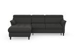 Ecksofa SIT & MORE "Marano L-Form", grau (anthrazit), B:257cm T:166cm, 100% Polyester, Sofas, Ecksofa, inklusive Kopfteilverstellung, optional Schlaffunktion & Bettkasten