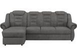 Ecksofa HOME AFFAIRE "Boston L-Form", grau (anthrazit), B:262cm H:102cm T:165cm, 100% Polyester, Sofas, Ecksofa, mit hoher Rückenlehne, wahlweise mit Schlaffunktion