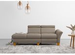 Recamiere OTTO HOME "Lindgren", braun (savannah), B:206cm H:84cm T:93cm, 100% Polyester, Sofas, Recamiere, wahlweise motorische TV-Funktion, Bettkasten und Kopfteilverstellung