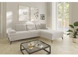 Ecksofa SIT & MORE "Morris Jubi L-Form, B: 247 cm", beige (creme), B:247cm H:83cm T:171cm, 100% Polyester, Sofas, Ecksofa, mit Armteilfunktion & 1 Zierkissen, optional Schlaffunktion