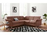 Ecksofa SIT & MORE "Darwin L-Form", braun (haselnuss), B:249cm H:83cm T:229cm, Sofas, Ecksofa, inklusive Federkern, wahlweise mit Kopfteilverstellung, Schlaffunktion