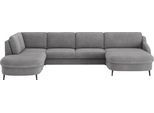 Wohnlandschaft SIT & MORE "Soul U-Form", grau, B:356cm H:90cm T:239cm, 95% Polyester, 5% Polyamid, Sofas, Wohnlandschaft, wahlweise mit Schlaffunktion und Bettkasten oder Schubkasten