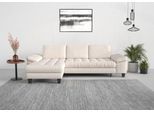 Ecksofa SIT & MORE "Westham L-Form", beige (creme), B:275cm H:88cm T:172cm, 100% Polyester, Sofas, Ecksofa, Recamiere, mit oder ohne Schlaffunktion, Bettkasten, Füße wengefarben