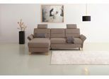 Ecksofa OTTO HOME "Westerland L-Form", grau (taupe), B:252cm H:90cm T:162cm, 98% Polyester 2% Polyamid, Sofas, Ecksofa, Federkern-Polsterung, wahlweise mit Schlaffunktion, Bettkasten