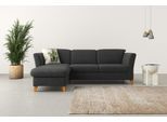 Ecksofa HOME AFFAIRE "Trelleborg L-Form", grau (anthrazit), B:249cm H:86cm T:162cm, 100% Polyester, Sofas, Ecksofa, Federkern-Polsterung, wahlweise mit Schlaffunktion und Bettkasten