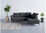 Ecksofa OTTO HOME "Fresh L-Form", grau, B:260cm H:79cm T:220cm, 100% Polyester, Sofas, Ecksofa, Federkern, wahlweise Kopfteilverstellung und motorischer Vorziehsitz