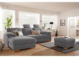 Ecksofa OTTO HOME "Ventura L-Form", grau, B:277cm H:86cm T:172cm, Luxus-Microfaser in Lederoptik (100% Polyester);Struktur (100% Polyester);Luxus-Microfaser (90% Polyester, 10% Polyamid), Sofas, Ecksofa, wahlweise mit Schlaffunktion und Schlaffunktion/Bettkasten