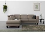 Ecksofa SIT & MORE "Belluci L-Form", braun (savannah), B:249cm H:85cm T:195cm, Sofas, Ecksofa, inklusive Federkern, wahlweise mit Schlaffunktion und Bettkasten