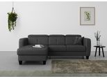 Ecksofa SIT & MORE "Belluci L-Form", grau (anthrazit), B:247cm H:85cm T:170cm, Sofas, Ecksofa, inklusive Federkern, wahlweise mit Schlaffunktion und Bettkasten