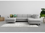 Wohnlandschaft SIT & MORE "Maggiore U-Form", grau, B:312cm H:88cm T:224cm, 95% Polyester, 5% Polyamid, Sofas, Wohnlandschaft, wahlweise mit Kopfteilverstellung, Schlaffunktion und Stauraum