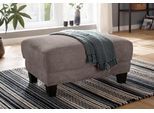 Hocker OTTO HOME "Trondheim", grau (taupe), B:101cm H:48cm T:66cm, Struktur fein (100% Polyester);Flachgewebe (100% Polyester);Luxus-Microfaser (90% Polyester, 10% Polyamid), Hocker, Hocker, mit Stauraum, Federkern