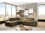Ecksofa SIT & MORE "Alcudia L-Form", grün (olive), B:272cm H:73cm T:226cm, Sofas, Ecksofa, mit Armteilverstellung, optional Kopfteilverstellung & Schlaffunktion