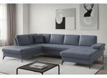 Wohnlandschaft SIT & MORE "Morris Jubi, Breite 300 cm", graublau, B:300cm H:83cm T:202cm, Sofas, Wohnlandschaft, mit Armteilfunktion, optional mit Schlaffunktion