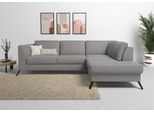 Ecksofa SIT & MORE "Olsen L-Form", grau, B:248cm H:88cm T:201cm, 100% Polyester, Sofas, Ecksofa, inklusive Sitztiefenverstellung, optional Schlaffunktion, 15cm hoch