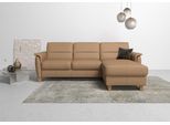 Ecksofa HOME AFFAIRE "Palmera L-Form, B: 244 cm - OTTO. Verlässliche Qualität.", braun (cappuccino), B:244cm H:89cm T:163cm, Luxus-Microfaser (100% Polyester);Struktur (100% Polyester);Luxus-Microfaser in Lederoptik (100% Polyester), Sofas, Ecksofa, optional Schlaffunktion & Bettkasten, Federkern