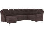Wohnlandschaft HOME AFFAIRE "Boston U-Form", schwarz (charcoal), B:333cm H:102cm T:216cm, 100% Polyester, Sofas, Wohnlandschaft, mit hoher Rückenlehne, wahlweise mit Schlaffunktion & Stauraum