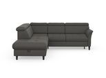 Ecksofa SIT & MORE "Marano L-Form", grau (grau 94), B:252cm T:216cm, 100% Polyester, Sofas, Ecksofa, inklusive Kopfteilverstellung, optional Schlaffunktion & Bettkasten