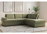 Ecksofa SIT & MORE "Moreno L-Form, B: 238 cm", grün (hellgrün), B:238cm H:82cm T:202cm, 100% Polyester, Sofas, Ecksofa, mit Armteilverstellung, optional Schlaffunktion