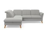 Ecksofa SIT & MORE "Romero L-Form", silber, B:250cm H:91cm T:220cm, 90% Polyester 10%Polyamid, Sofas, Ecksofa, wahlweise mit oder ohne TV-Funktion, Schlaffunktion, Bettkasten
